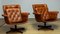 Eva Swivel Chairs in Cognac Leather attributed to Göte Möbler Nässjö, Sweden, 1960s, Set of 2 12