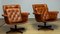 Eva Swivel Chairs in Cognac Leather attributed to Göte Möbler Nässjö, Sweden, 1960s, Set of 2, Image 12