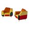 Asymmetrical Armchairs in Multicolored Fabric, 1990s, Set of 2 15