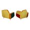 Asymmetrical Armchairs in Multicolored Fabric, 1990s, Set of 2 13