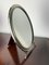 Espejo de mesa italiano ovalado de plata 800, años 60, Imagen 1