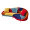 Multicolor Three-Seater Curved Glamorous Sofa, 1990s 8