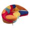 Multicolor Three-Seater Curved Glamorous Sofa, 1990s, Image 4