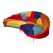 Multicolor Three-Seater Curved Glamorous Sofa, 1990s 5