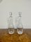 Edwardian Glass Decanters, 1910s, Set of 2 1