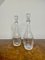 Edwardian Glass Decanters, 1910s, Set of 2 3