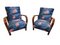 Art Deco Armchairs with Curved, Bentwood Armrests attributed to J. Halabala, 1940s, Set of 2, Image 1
