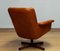 Cognac Leather Swivel Chair attributed to Göte Möbler Nässjö Sweden, 1960s 11