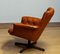 Cognac Leather Swivel Chair attributed to Göte Möbler Nässjö Sweden, 1960s, Image 7