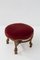 Napoleon III French Velvet Stool and Fournier A.M.E., 1900s 3