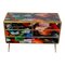 Dresser with Six Colored Glass Drawers, 1980s, Image 1