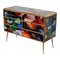 Dresser with Six Colored Glass Drawers, 1980s, Image 3