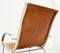 Italian Style Tan Leather & Aluminum Armchair, 1970s, Image 5