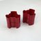 Burgundy Double Puzzle Planters from Visart, 1970s, Set of 2, Image 1