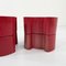 Burgundy Double Puzzle Planters from Visart, 1970s, Set of 2 3
