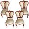 Modernist Dining Chairs in Walnut, 1880s, Set of 4 1