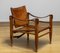 Cognac-Tan Leather Safari Chair by Aage Bruru & Son., Denmark, 1960s, Image 3