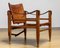 Cognac-Tan Leather Safari Chair by Aage Bruru & Son., Denmark, 1960s 8