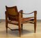 Cognac-Tan Leather Safari Chair by Aage Bruru & Son., Denmark, 1960s 9