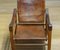 Cognac-Tan Leather Safari Chair by Aage Bruru & Son., Denmark, 1960s 11