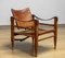 Cognac-Tan Leather Safari Chair by Aage Bruru & Son., Denmark, 1960s 1