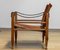 Chaise Safari en Cuir Cognac-Tan par Aage Bruru & Son., Danemark, 1960s 12