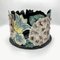 Vintage Hand Painted Metal Planter Flower Pot 1