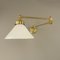 Brass Wall Light with 2 Swivel Arms, England, 1890s 8