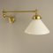 Brass Wall Light with 2 Swivel Arms, England, 1890s, Image 1