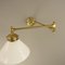 Brass Wall Light with 2 Swivel Arms, England, 1890s 10