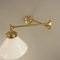 Brass Wall Light with 2 Swivel Arms, England, 1890s, Image 10