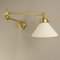 Brass Wall Light with 2 Swivel Arms, England, 1890s 2