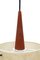 Mid-Century Teak & Fiberglass Deckenlampe von Dame & Co., 1960er 4