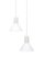 Mini-P & T Hanging Lights in White Glass by Michael Bang for Holmegaard, 1970s, Set of 2 1