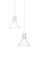 Mini-P & T Hanging Lights in White Glass by Michael Bang for Holmegaard, 1970s, Set of 2, Image 1