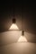 Mini-P & T Hanging Lights in White Glass by Michael Bang for Holmegaard, 1970s, Set of 2 8