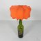 Wine Bottle Table Lamp with Fabric Shade, 1970s 1