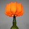 Wine Bottle Table Lamp with Fabric Shade, 1970s, Image 5