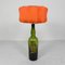 Wine Bottle Table Lamp with Fabric Shade, 1970s 16