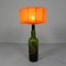 Wine Bottle Table Lamp with Fabric Shade, 1970s 6