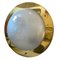Italian Brass and Glass Round Ceiling Light in the style of Luigi Caccia Dominioni, 1960s, Image 1