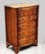 Walnut Chest of Drawers with Serpentine Front and Brass Handles 1