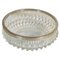 20th Century Glass Dish Vide-Poche Bowl Glass and Metal Round Pattern, France 1