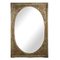 Espejo ovalado grande con estructura de madera maciza tallada, Imagen 1