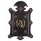 Small Louis Philippe Black Wooden Wall Hanging Key Cabinet, 1890s 1