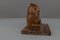 Hand-Carved Wooden Inkwell or Pen Stand with Owl Figure, 1920s 5