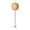 Mid-Century Beige Cocoon Floor Lamp in Brass and Metal from Hille, 1960s, Image 1