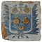 17th Century Glazed Floor Tile with the Coat of Arms of the Montesquieu Family, Nevers, 1650s 1
