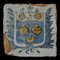 17th Century Glazed Floor Tile with the Coat of Arms of the Montesquieu Family, Nevers, 1650s 2
