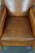 Large Cognac Leather Armchair 7